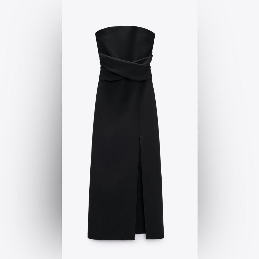 Strapless midi dress